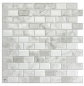 Smart Tiles Mosaik Series SM1103G-04-QG Wall Tile, 9.74 in L Tile, 9.8 in W Tile, Ravenna Roma Pattern, Vinyl